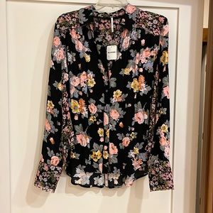 New Free People Floral Blouse